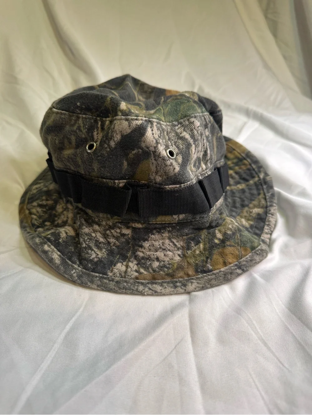 Exofficio Camo Boonie Hat with Black Webbing